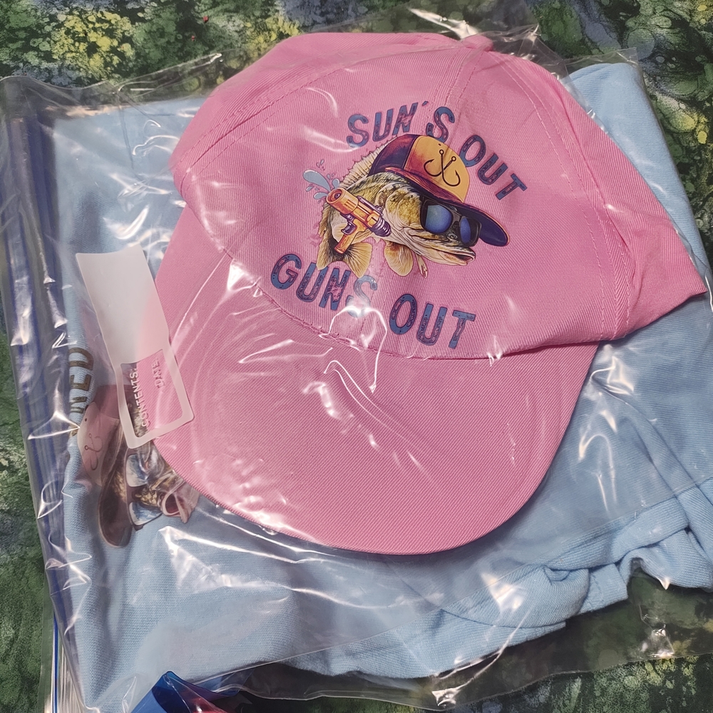 Custom Fishing Shirt And Hat Combo